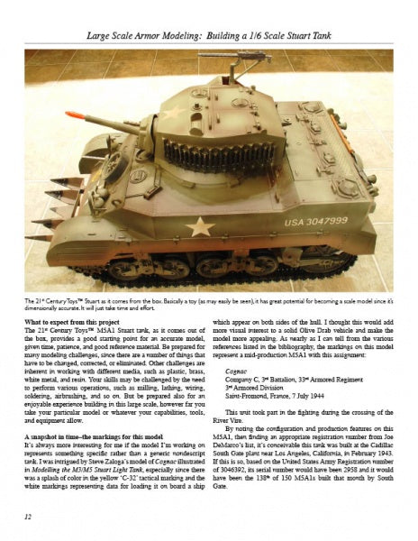 Schiffer Publishing, Ltd.’s "Large Scale Armor Modeling" details creating impressive large-scale tank models, including intricate features, authentic markings, and visible tools—plus history and step-by-step building guidance.