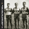 Black-and-white photo of three men in athletic gear with Nazi insignia, posing outdoors. On the left, the book "Sport and the Third Reich" by Schiffer Publishing, Ltd. explores the history of sports in Nazi Germany.