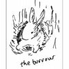 A black and white sketch of a rabbit in a burrow, amid grass-like lines. Part of Carrot Cards, a bunny tarot deck by Schiffer Publishing, Ltd., this card is numbered 5 and hand-labeled "the burrow" at the bottom.