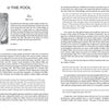 A black-and-white spread from Pistis Sophia by Schiffer Publishing, Ltd. explores the story of Eve with columns on mythology, goddesses, and interpretation, resembling a Tarot guidebook. The illustration depicts a woman holding a fruit.