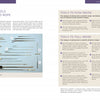 A page from "Modern Splicing" by Schiffer Publishing, Ltd. shows braided rope splicing tools arranged on the left and descriptions of modern push/pull techniques on the right, with headings and text in purple and black.