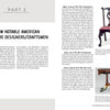 Two pages from "American Furniture Anatomy" by Schiffer Publishing, Ltd. showcase text on notable American furniture designers and photos of antique wooden chairs and a table with ornate carvings and upholstery.