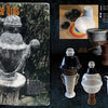 Best of How to Haunt Your House, Volume II from Schiffer Publishing, Ltd. offers step-by-step DIY guides—like making weathered urns from planters and paint—for spooky Halloween décor with detailed photos on a dark background.