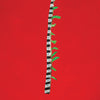 A black-and-white striped wand with green leaves appears on a red background. Below, text reads: Gift of Beginnings – Ace of Wands from the Outsider Art Tarot by Schiffer Publishing, Ltd.