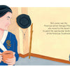 Inspired by "A Bone for Bo" from Schiffer Publishing, Ltd.: O’Keeffe holds a mug among southwestern pottery as her little dog peers through a door to the desert—perfect for exploring American modernist art and Georgia O’Keeffe’s dog story.