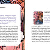 Two illustrated pages from the "Powerful Perspectives" oracle guidebook by Schiffer Publishing, Ltd.: the left covers Upright—seeing the bigger picture and confident action; the right features Reversal—listening with heart and intuition.