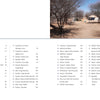 On the left, a table of contents lists chapter titles and pages. On the right, a photo from "Inadan, the Mastery of Tuareg Artisans" (Schiffer Publishing, Ltd.) shows round huts and trees in a dry landscape under a clear sky.